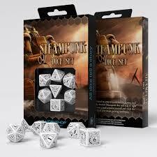 White-Black - Steampunk (Q-Workshop) - 7 Die Set